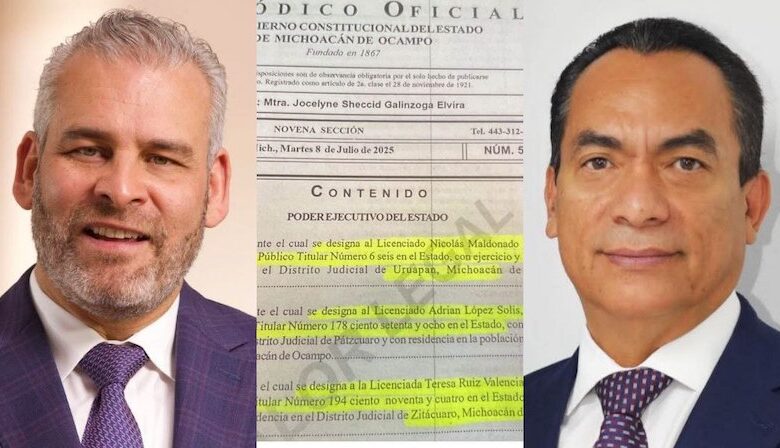 Alfredo Ramírez Bedolla, Periódico Oficial, Adrián López Solís