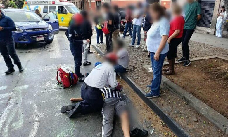 Motociclistas lesionados