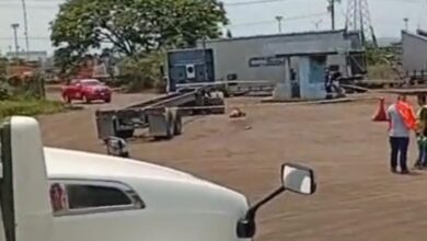 Accidente en patio de maniobras