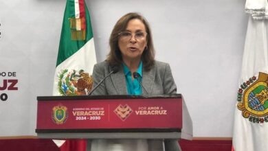 Rocío Nahle en rueda de prensa