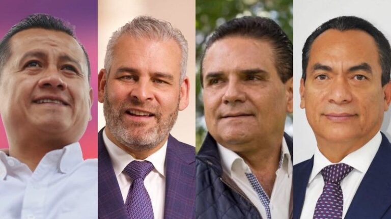 Carlos Torres Piña, Alfredo Ramírez Bedolla, Silvano Aureoles y Adrián López Solís