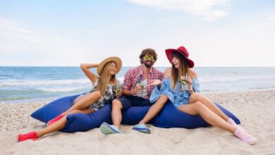 Vacacionistas en la playa