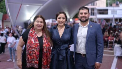 Cristina Portillo, Claudia Sanhua y Octavio Ocampo