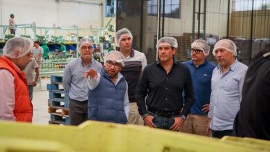 Ernesto Núñez en visita a empacadora de frutas