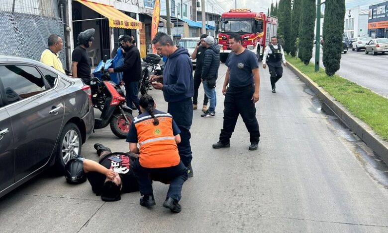 Morelia, motociclista lesionado