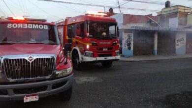 Camiones de bomberos en un incendio