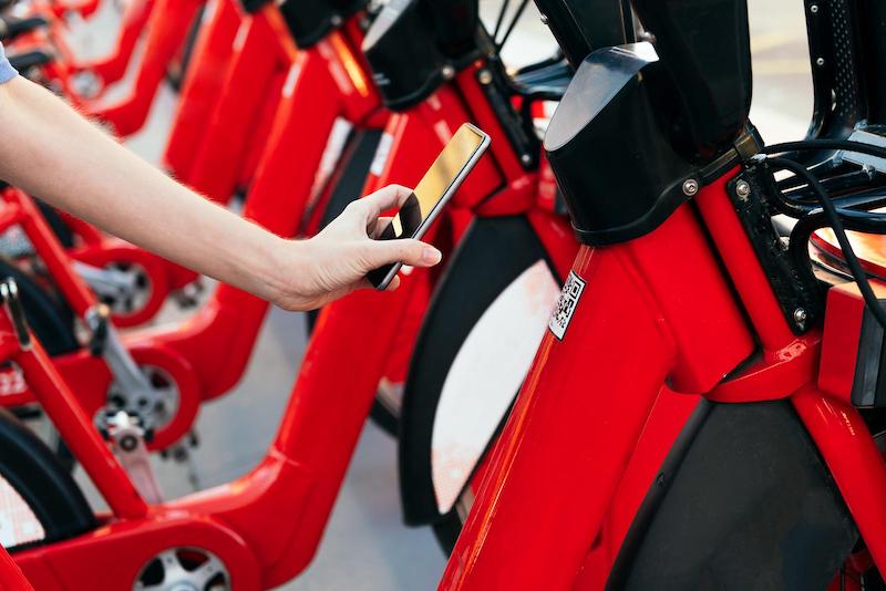 Bicicleta con código QR