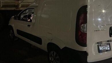 Camioneta baleada
