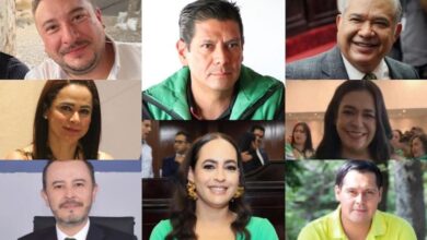 Collage de políticos del PVEM en Morelia