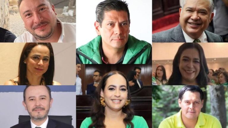 Collage de políticos del PVEM en Morelia