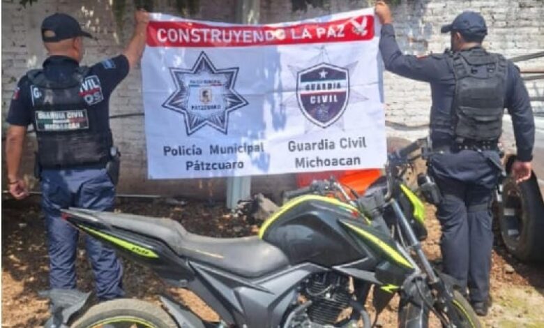 Pátzcuaro, motocicleta asegurada