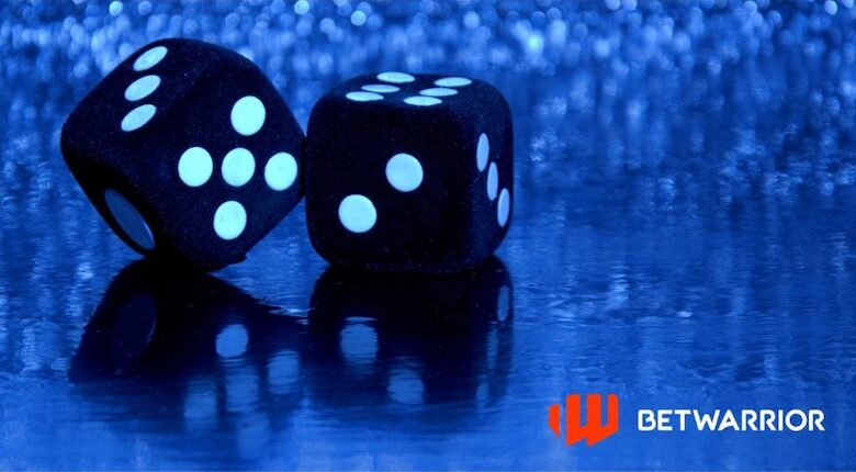 Dados en fondo azul
