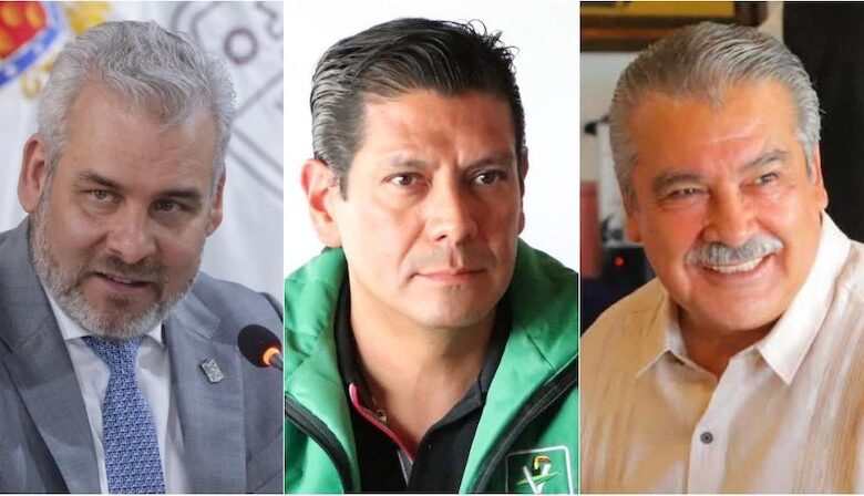 Alfredo Ramírez Bedolla, Ernesto Núñez Aguilar y Raúl Morón Orozco