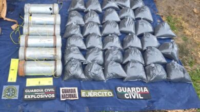 Explosivos asegurados