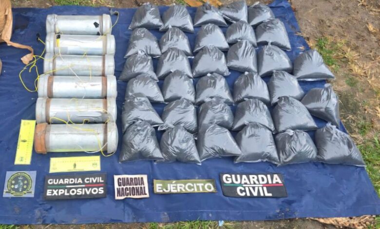 Explosivos asegurados