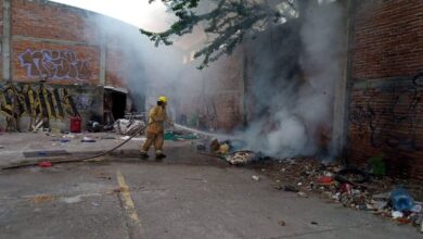 Incendio en bodega abandonada