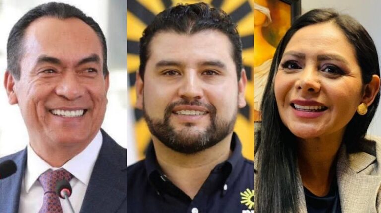 Adrián López, Octavio Ocampo y Araceli Saucedo