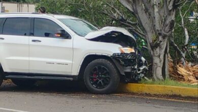 Camioneta chocada