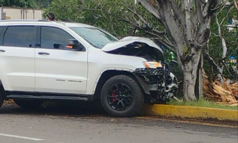 Camioneta chocada