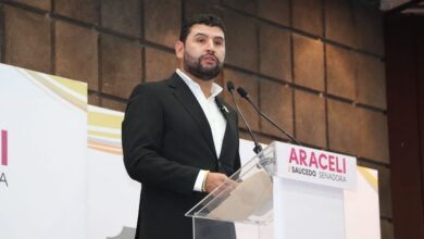 Octavio Ocampo en discurso