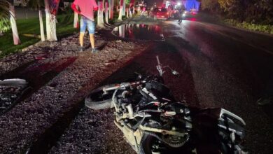 Motocicleta accidentada