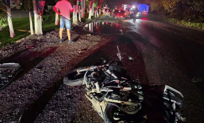 Motocicleta accidentada