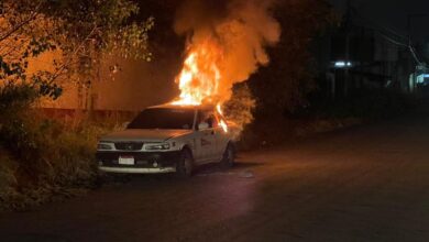 Taxi calcinado, Morelia