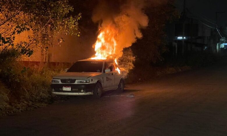 Taxi calcinado, Morelia
