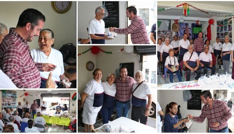 Hugo Servín apoya a adultos mayores