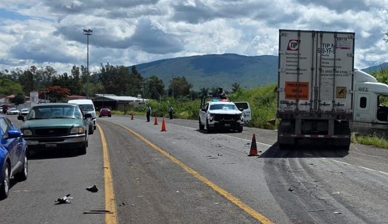 Accidente vial, Lesionada