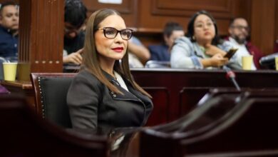 Nalleli Pedraza en su curul