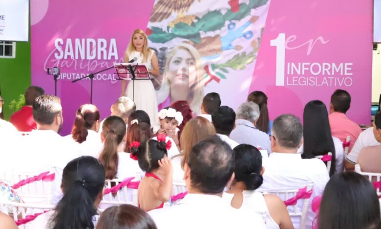 Sandra Olimpia en discurso