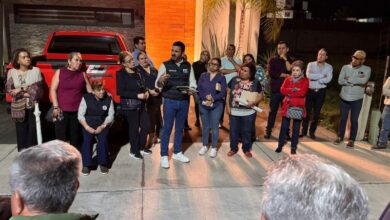 Yankel Benítez en reunión con colonos