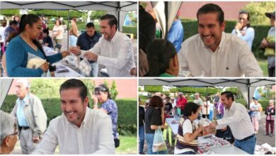 Hugo Servín entrega apoyos a familias de Morelia
