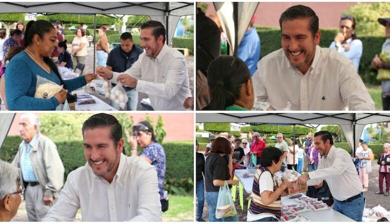 Hugo Servín entrega apoyos a familias de Morelia