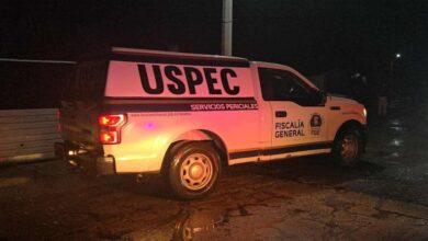 Camioneta de la USPEC de la FGE de Michoacán