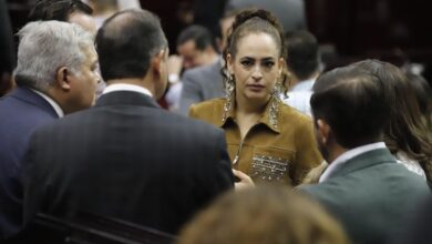 Sandra Arreola dialoga con diputados