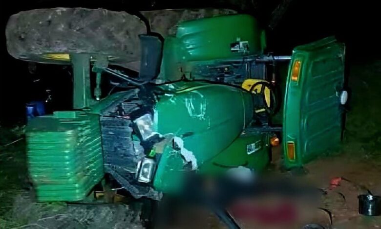Volcadura de tractor