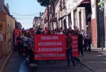 Manifestación encabezada por Wilberth Rosas