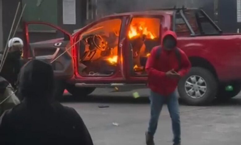 vandalismo, Morelia, normalistas
