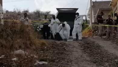 Zona acordonada y peritos
