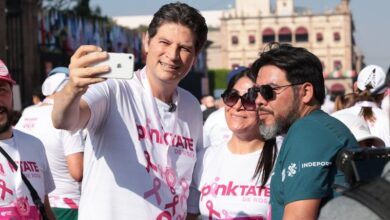 Alfonso Martínez en carrera atlética Pinktate de Rosa