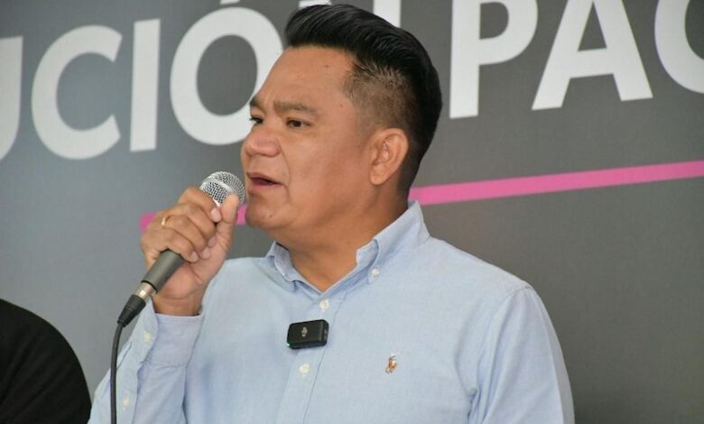César Erwin Sánchez en discurso