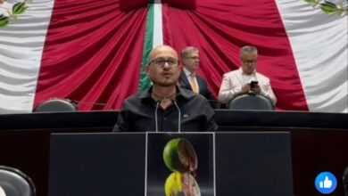 José Manuel Hinojosa en tribuna de la Cámara de Diputados
