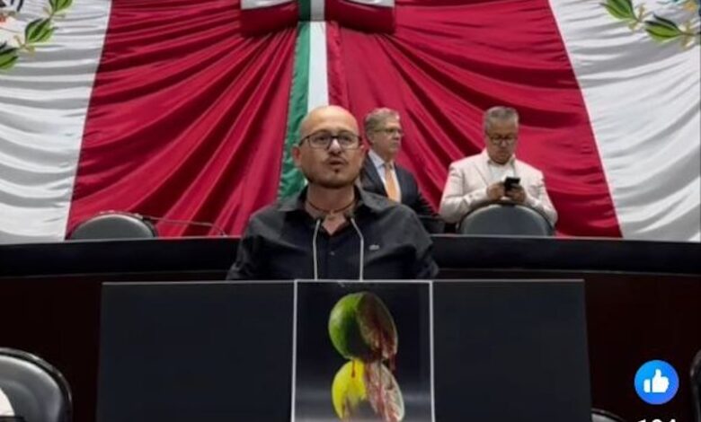 José Manuel Hinojosa en tribuna de la Cámara de Diputados