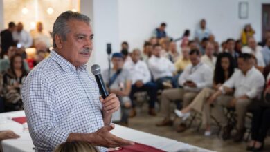 Raúl Morón en asamblea informativa