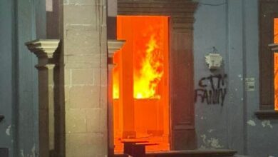 Apatzingán, incendio, vandalismo