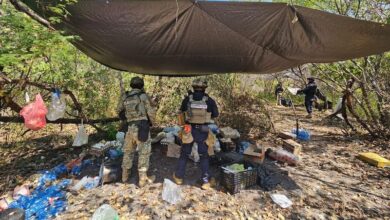 Aseguran campamento clandestino