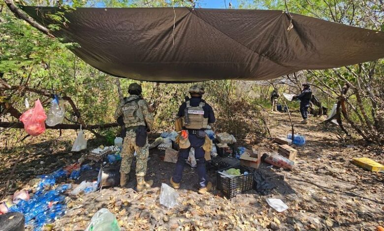 Aseguran campamento clandestino