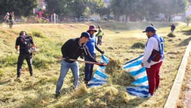 Yankel Benítez en jornada de limpieza